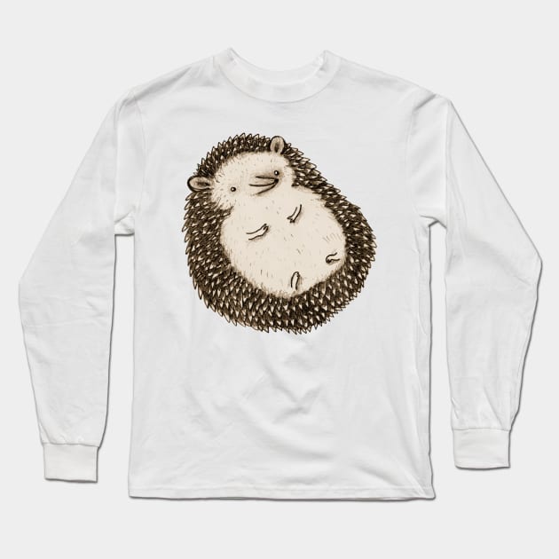 Plump Hedgehog Long Sleeve T-Shirt by Sophie Corrigan